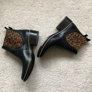 Kate Spade Rubber Sedgwick Animal Print Rain Boots